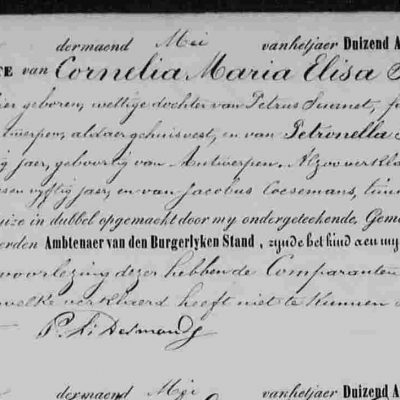 CorneliaMariaElisaSuanet10051865Antwerpen