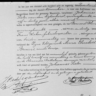 JohannesPieterVanDenSigtenhorst16111898Maastricht