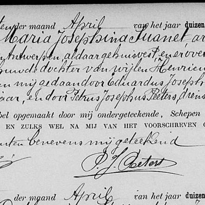 MariaJosephinaSuanet25041891Antwerpen