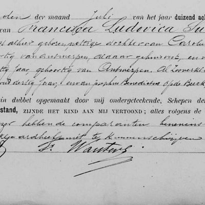 FranciscaLudovicaSuanet14071885Antwerpen
