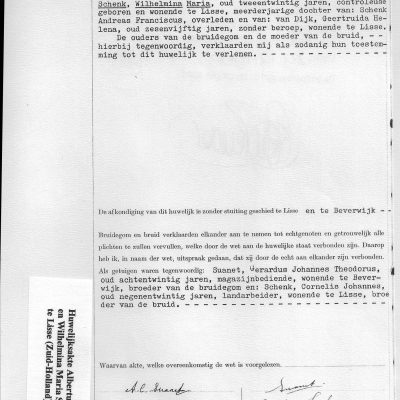 AlbertusCornelisSuanetxWilhelminaMariaSchenk24011963Lisse