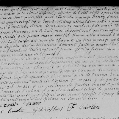 HenricusSwanet(Suanet)xMariaTheresiaDe Moor12021809Antwerpen