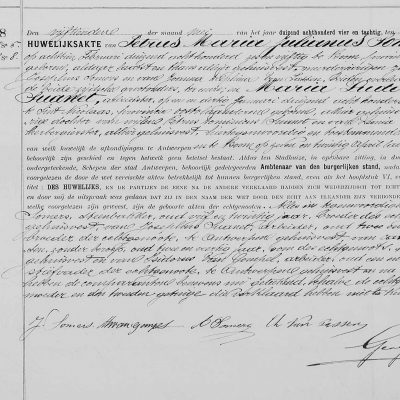 PetrusMariaJulianusSomersxMariaLudovicaSuanet15051884Antwerpen