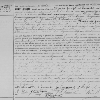 LudovicusMariaJosephusLandtmetersxMariaJoannaSuanet03121904Antwerpen